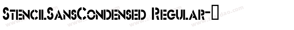 StencilSansCondensed Regular字体转换